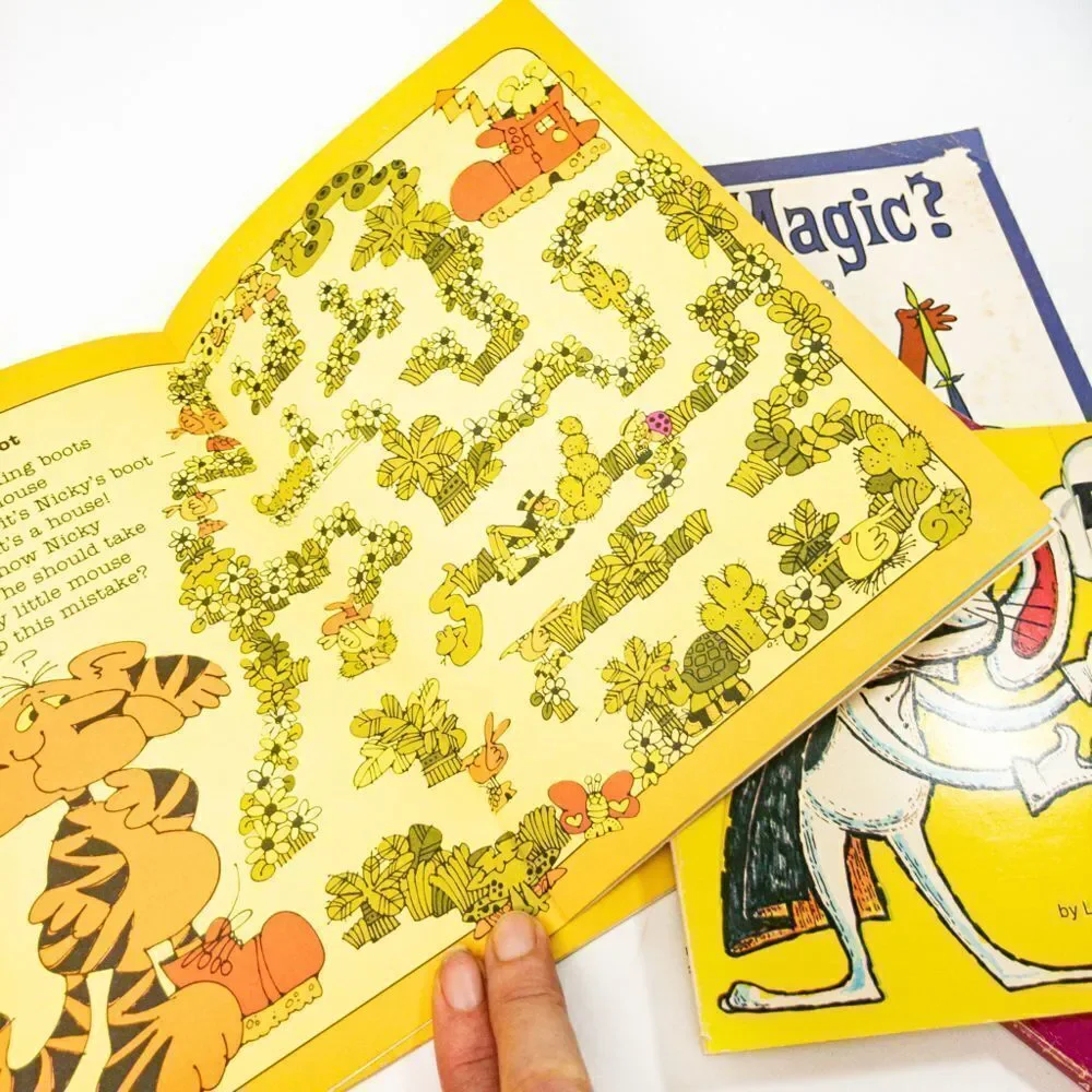 Puzzles, Games, & Magic: Bundle of 5 Vintage Kids’ Books